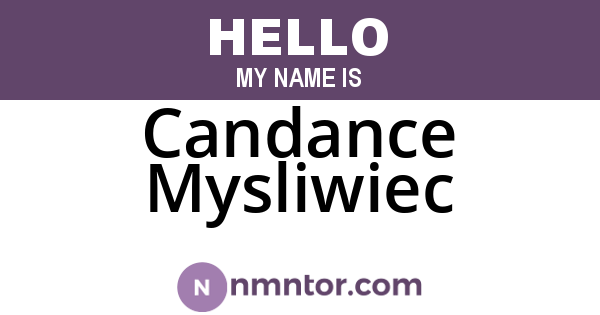 Candance Mysliwiec