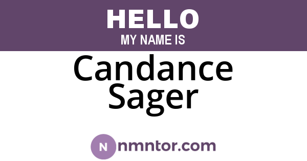 Candance Sager