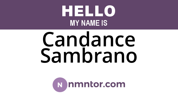 Candance Sambrano