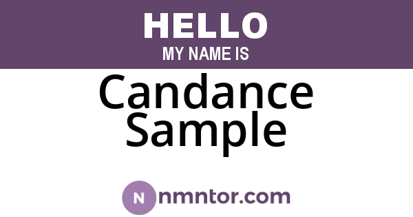 Candance Sample