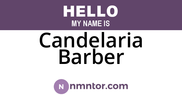 Candelaria Barber