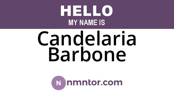 Candelaria Barbone