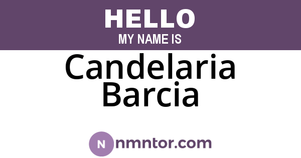 Candelaria Barcia