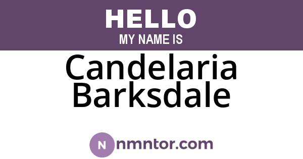Candelaria Barksdale