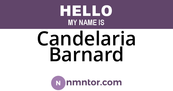 Candelaria Barnard