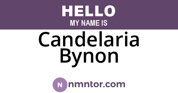 Candelaria Bynon