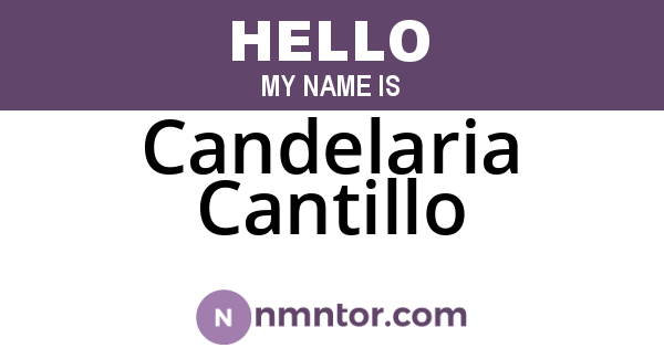 Candelaria Cantillo