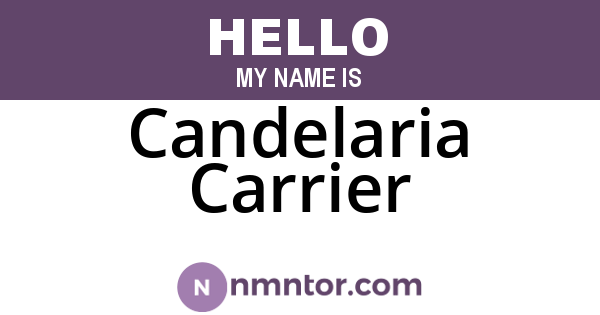 Candelaria Carrier