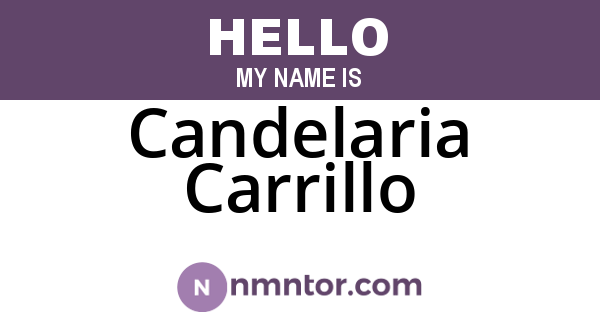 Candelaria Carrillo