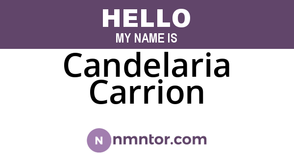 Candelaria Carrion