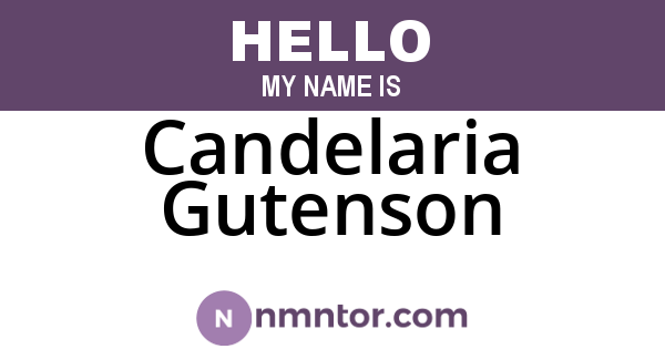 Candelaria Gutenson