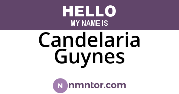 Candelaria Guynes