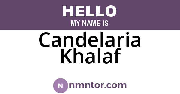 Candelaria Khalaf