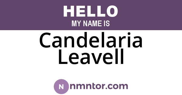 Candelaria Leavell