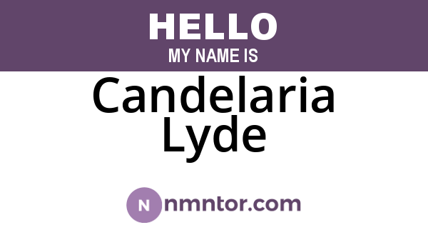 Candelaria Lyde