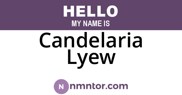Candelaria Lyew