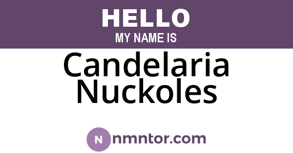 Candelaria Nuckoles