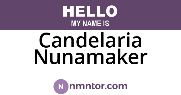 Candelaria Nunamaker