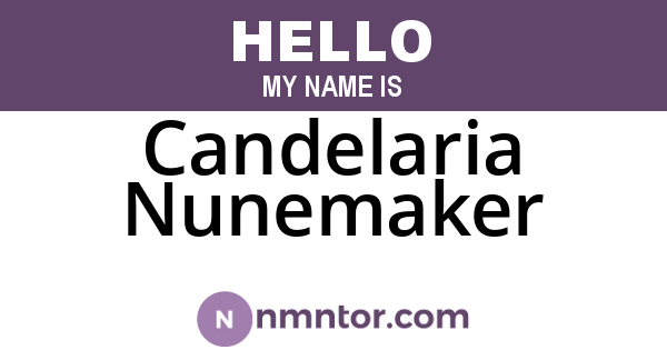 Candelaria Nunemaker