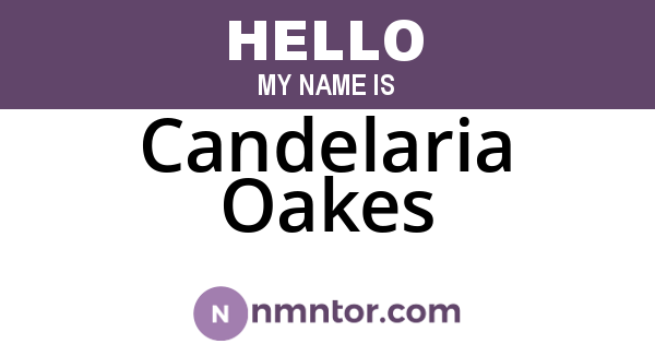 Candelaria Oakes
