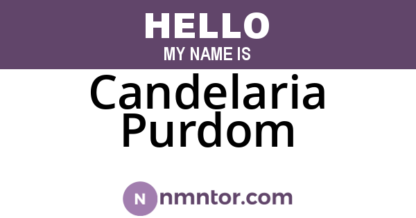 Candelaria Purdom