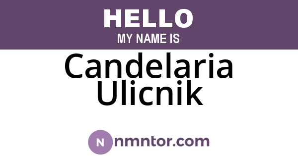 Candelaria Ulicnik