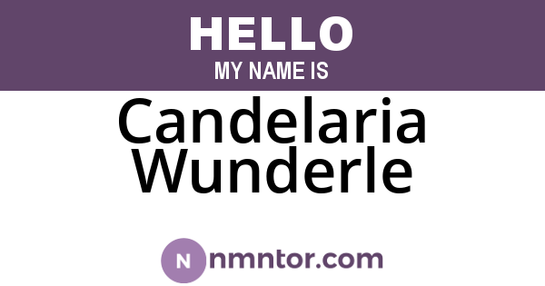 Candelaria Wunderle