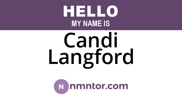 Candi Langford
