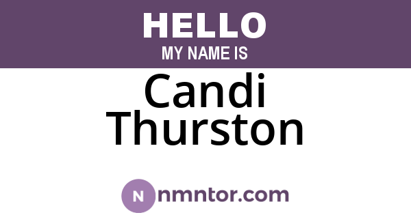 Candi Thurston