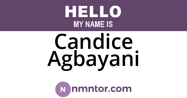 Candice Agbayani