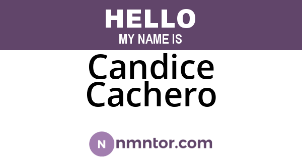Candice Cachero