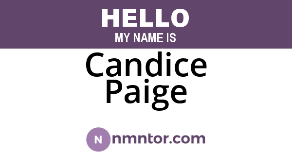 Candice Paige