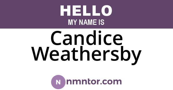Candice Weathersby