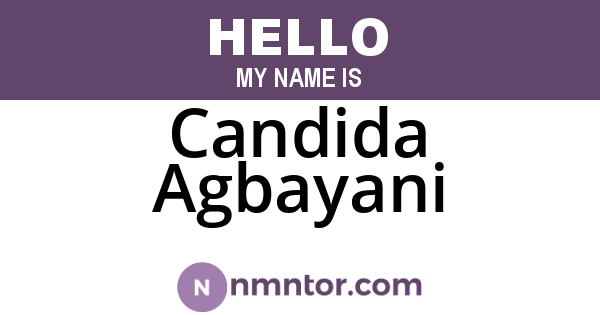 Candida Agbayani