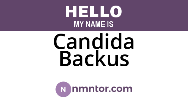 Candida Backus