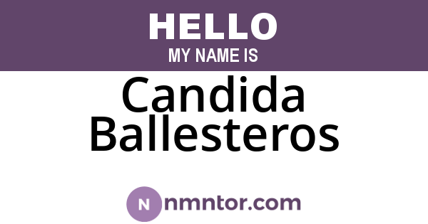 Candida Ballesteros