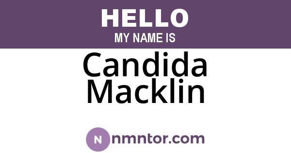 Candida Macklin
