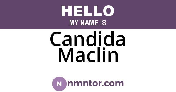 Candida Maclin
