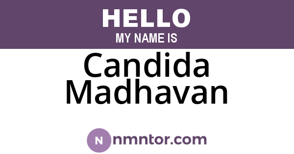 Candida Madhavan