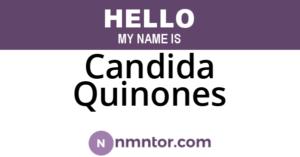 Candida Quinones