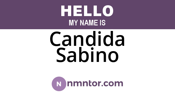 Candida Sabino