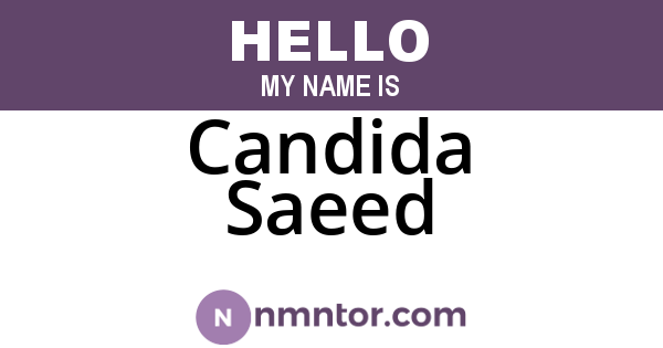 Candida Saeed
