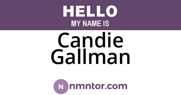 Candie Gallman