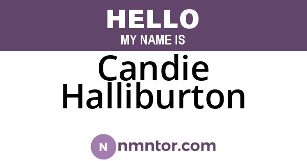 Candie Halliburton
