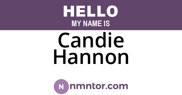 Candie Hannon