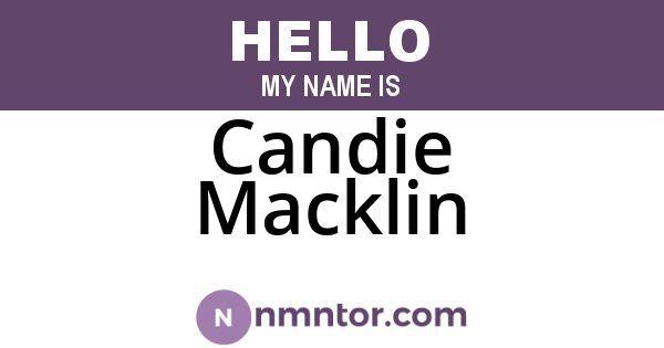 Candie Macklin