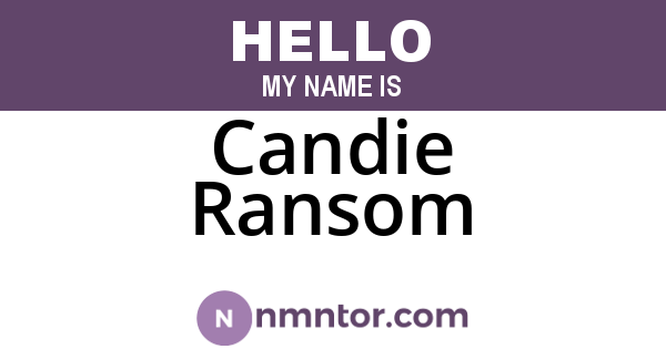 Candie Ransom