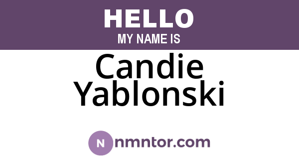 Candie Yablonski