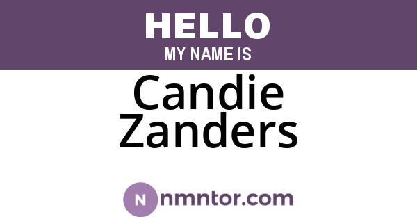 Candie Zanders