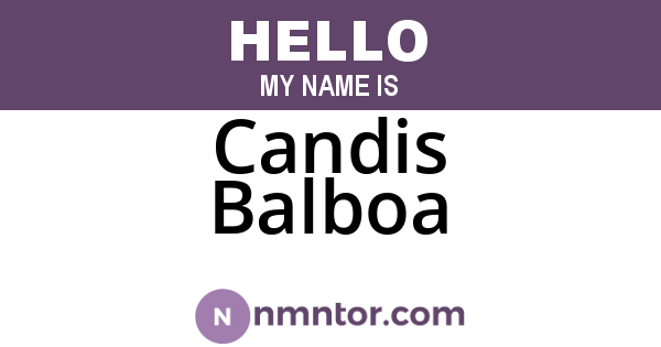 Candis Balboa